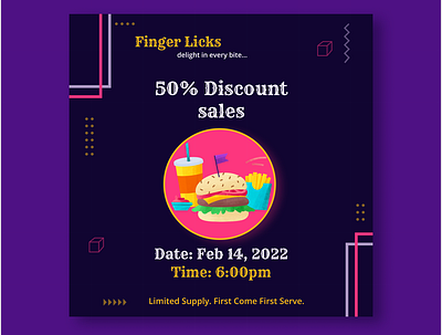 Finger Licks design illustration typography vector