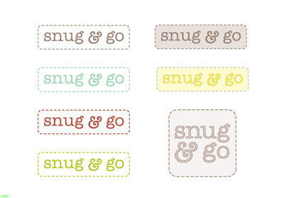 Snug & Go logo concept 3 baby product branding logo