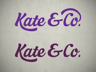 Kate & Co. Logo concept #2 branding freelance identity logo logotype script typography