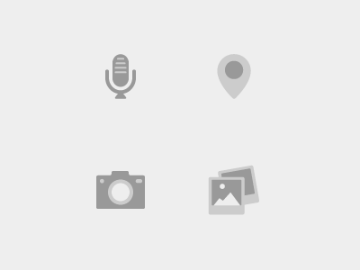 Untitled in Grey camera grey icons location menu photos voice