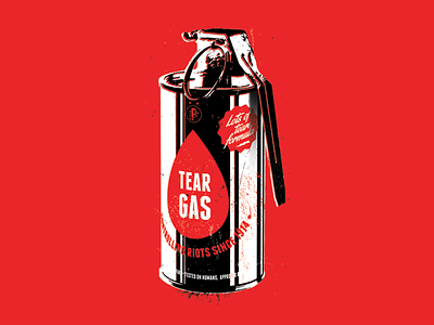 Tear gas can big brother gas george orwell illustration logo orwell print propaganda retro tear teargas tshirt typography vintage