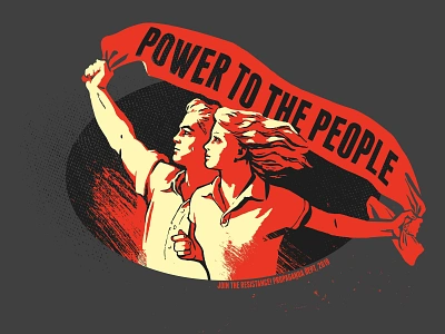 Power To The People communism communist history illustration orwell people power propaganda propaganda style retro russia russian socialism soviet soviet propaganda soviet union tshirt typography ussr vintage