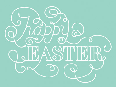 Easter hand lettering typography