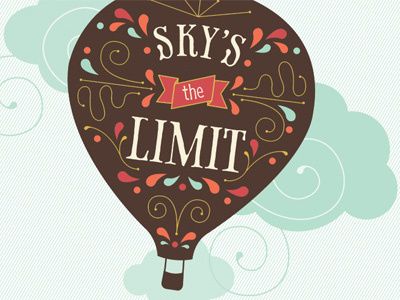 Sky's The Limit print typography