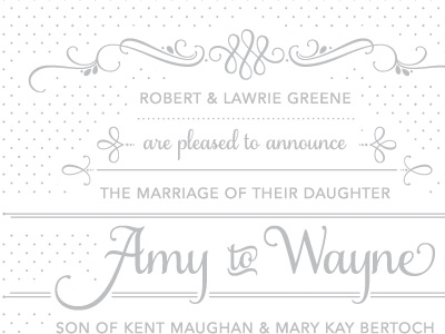 Wedding Invitation print typography