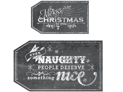 Christmas Tags typography