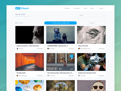 Video hosting, Interfaces abstract art blue button design hover interface design notification sketch app uidesign ux design video video hosting watch later web