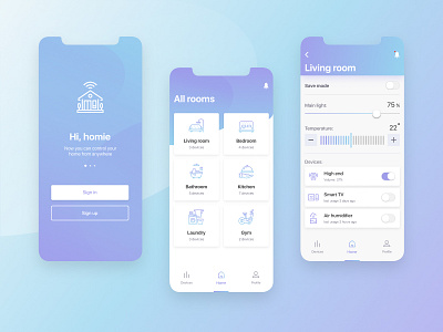 Smart home mobile app app application design icons ios11 iphonex mobileapp smarthome