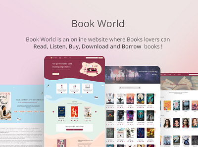 Book app authors booklovers books features genres lighttheme onlinereading reading ui userfriendly