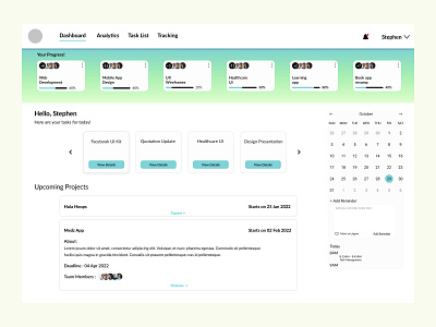 Dashboard UI dashboard design minimal ui ui web app