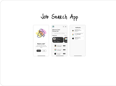 Job Search App design ui ux