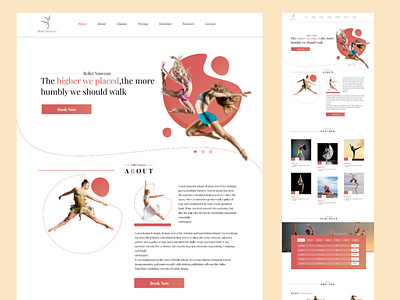 Landing page design for Bellet dance school branding design graphic design icon landingpage ui ux website