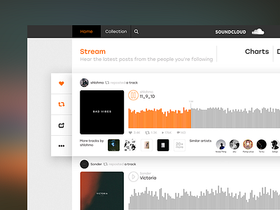 Soundcloud updated design redesign soundcloud ui web