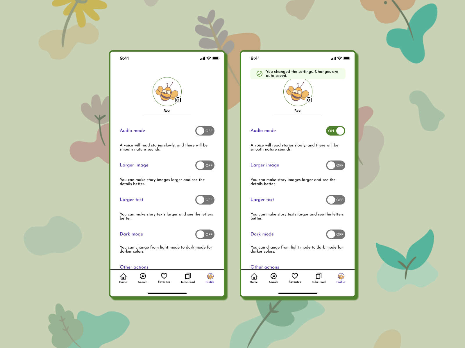 Profile page for my social good app by Tuğçe Ayteş on Dribbble