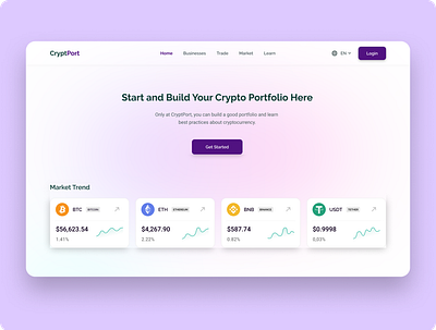 Blockchain based crypto App for Startup app design mobile ui ux web design website