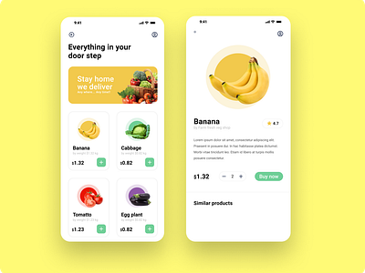 Grocery Delivery Mobile App for E-commerce startup .