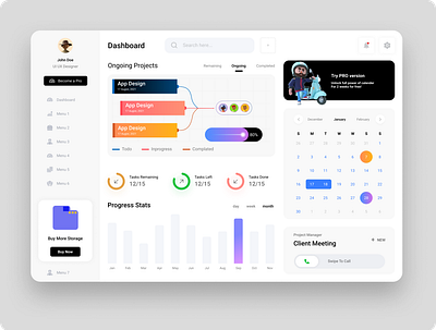 Project Management Dashboard for Product based startup app design mobile ui ux web design website