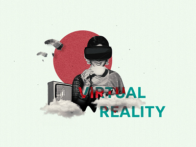 Virtual Reality art collage cup india poster reality tea tv vintage virtual