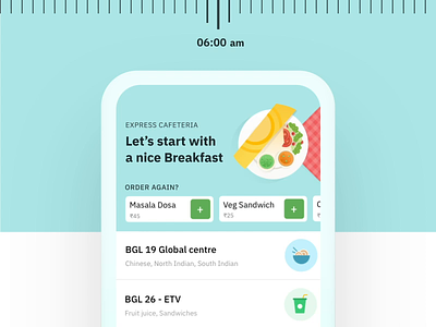 Food Order Experience - Personalised food food app ui illustration mobile mobile app timer ui vector