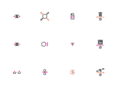 Visual Speech - Time and Action actions icons illustration symbolism time