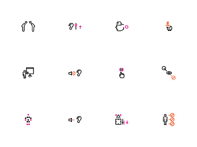 Visual Speech - Doing Things actions icons illustration symbolism