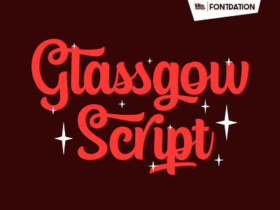 Glassgow Script branding font lettering logo logotype script typeface typework typography vector