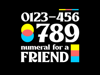 Numerals cmyk font lettering logo numerals poster typeface typework typography vector