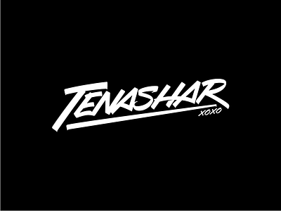 Tenashar custom font lettering logo logotype typography vector