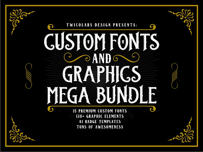 Custom Fonts and Graphics Mega Bundle