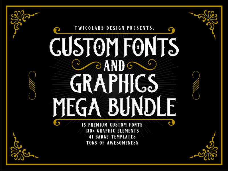 Custom Fonts and Graphics Mega Bundle by Twicolabs on Dribbble