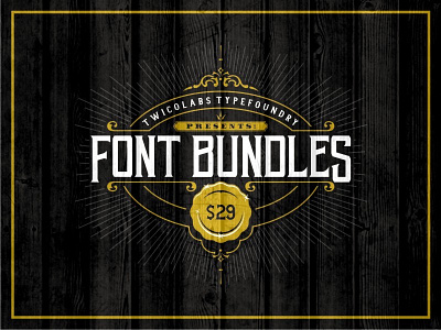 14 Font Family Monster Pack bundles classic deals font lettering ornaments resources twicolabs typeface typography vector vintage