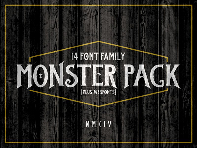 14 Font Family Monster Pack 2 bundles classic deals font lettering ornaments resources twicolabs typeface typography vector vintage