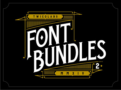 Font Bundles 2 Poster Design classic font font bundles 2 lettering twicolabs typeface typography vintage