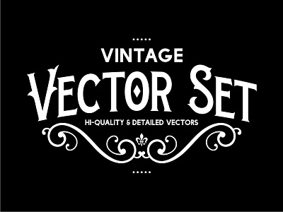 Vintage Vector Set Poster badge classic flourish logo ornaments template twicolabs vector vintage