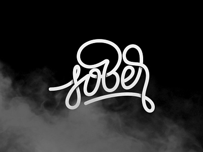 Sober Lettering lettering liquor logo logotype sober typography vector