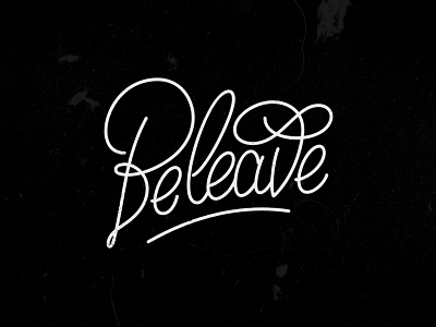 Beleave lettering logotype monoline script twicolabs typography vector