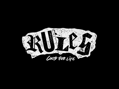 Rules Typework 2017-1 custom font lettering punk textures twicolabs typography