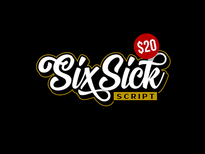 Six Sick Script Bundle black friday bundle cyber monday deals fontdation fonts poster promotional typography