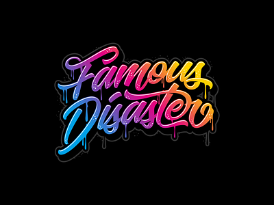 EC - Famous Disaster apparel design lettering logo logotype typework typography vector