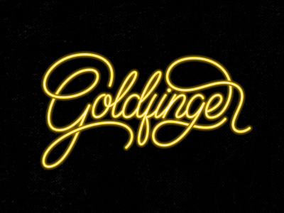 Goldfinger ballpoint pen goldfinger lettering logo logotype monoline typework typography vector