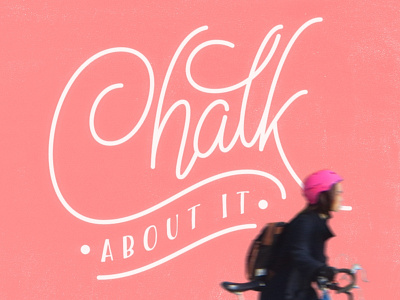 Whalk The Chalk bike chalk font lettering logotype monoline script typework typography vector