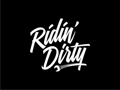 Ridin Dirty Typo font lettering logo logotype typework typography vector