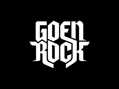 Goenrock Logotype fontdation lettering logo metal rock band typework typo vector wordmark