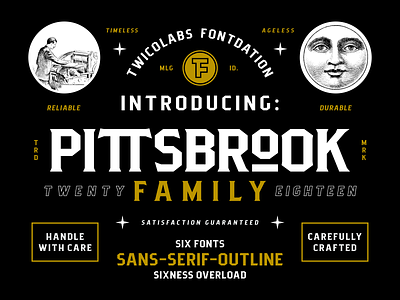 Pittsbrook Family branding font illustration layout lettering typeface typography ui ux vector