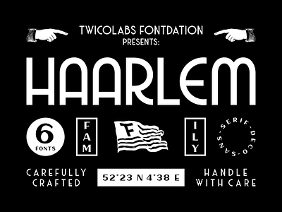 Haarlem Family font illustration lettering logo logotype tees design typeface typework typography vector