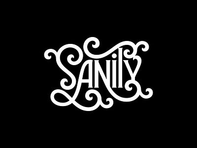Sanity branding classic lettering logo logotype tees design typework typography vector vintage