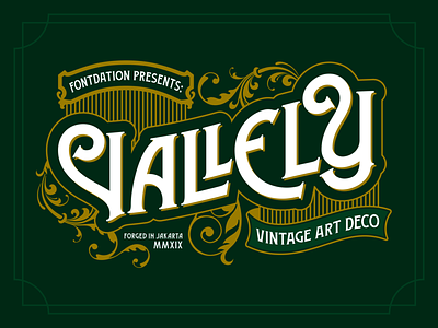 Vallely Font branding font lettering logo logotype tattoo typeface typography vector vintage