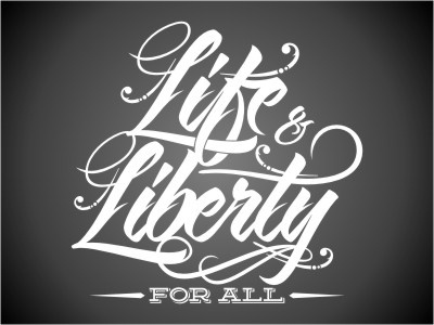 Life & Liberty lettering twicolabs typework typography vector