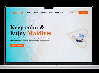 Landing page of a Holiday trip Booking page!!! branding graphic design landing page logo ui ux