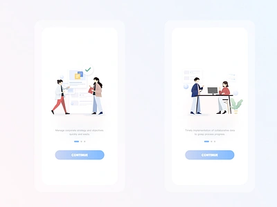 Guide page - Target management app design illustration ui ux